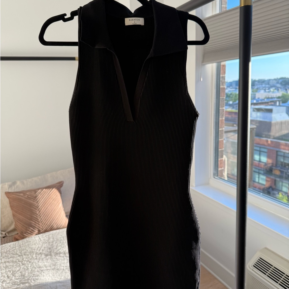Aritzia Babaton Sculpt Knit Mini Polo Dress